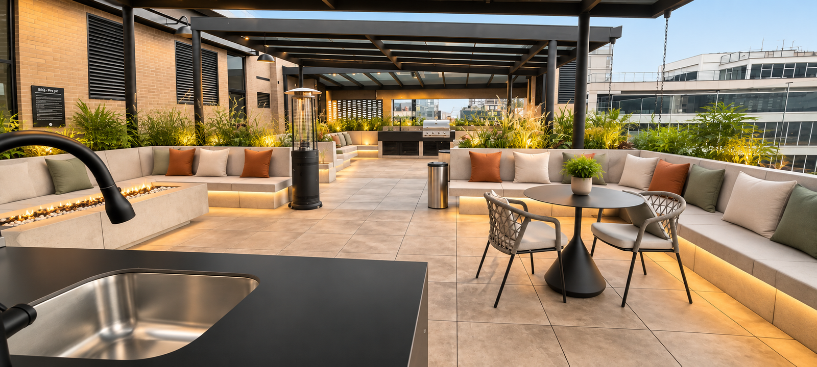 Rooftop Lounge de LiveSpace 94, imagen publicada por Propyco